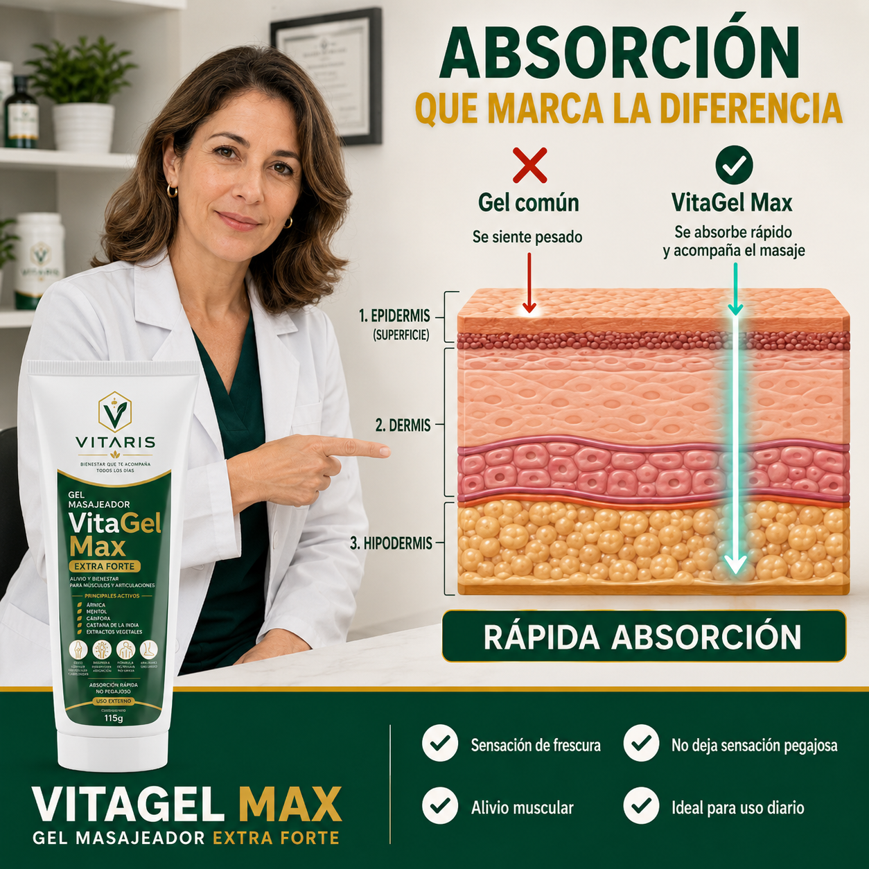 Acompañá el bienestar de tus músculos y articulaciones con VitaGel Max Extra Forte